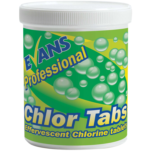 Evans Vanodine Bleach Chlor Tabs Effervescent Tablets 200 tablets (Box of 6)