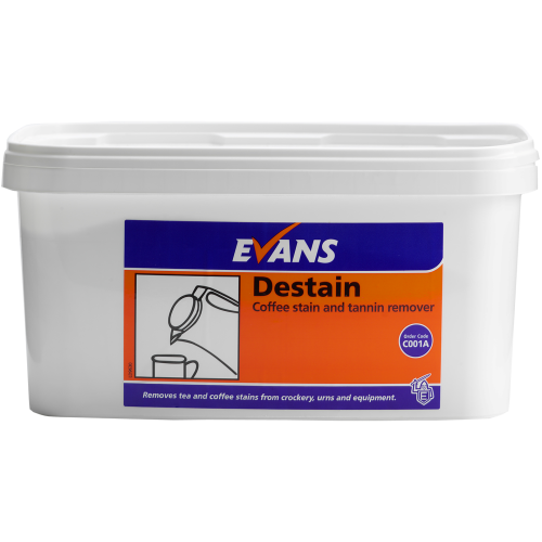 Evans Vanodine Disinfectant Destain Coffee Stain & Tannin Remover 5kg