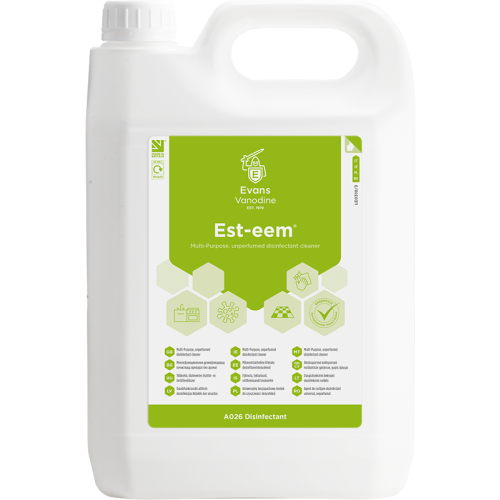 Evans Vanodine Disinfectant Est-eem Multi-Purpose Disinfectant 5 litre (Box of 2)