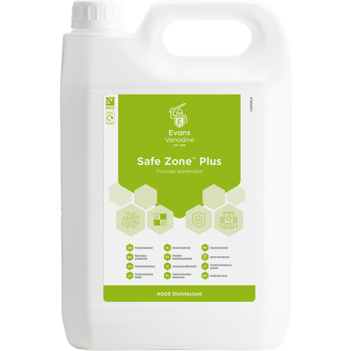 Evans Vanodine Disinfectant Safe Zone Virucidal Disinfectant 5 litre (Box of 2)