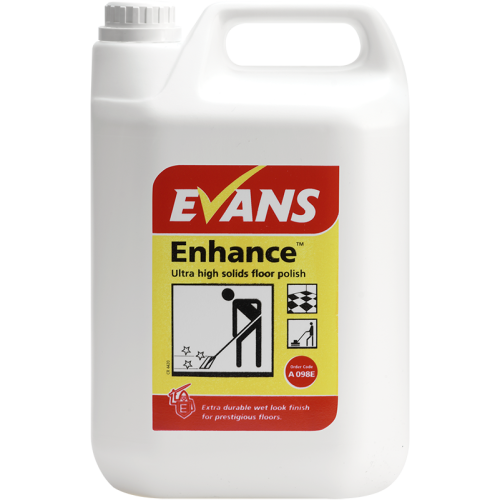 Evans Vanodine Floor Polish & Sealant Enhanced Ultra High Solids Floor Polish 5 litre (Box of 2)