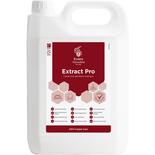 Evans Vanodine Carpet Care Carpet & Upholstery Extract Pro Shampoo 5 litre (Box of 2)