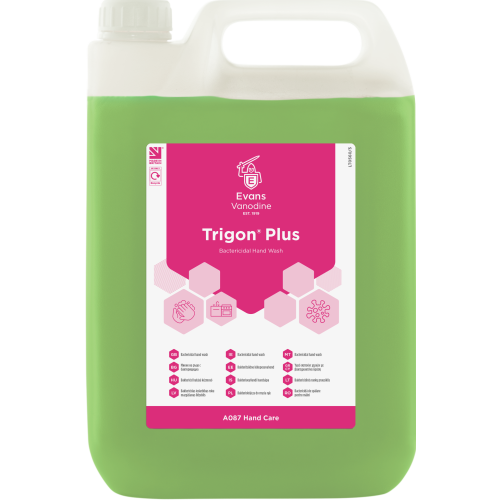 Evans Vanodine Hand Care & Dispensers Trigon Plus Bacterial Hand Wash 5 litre (Box of 2)