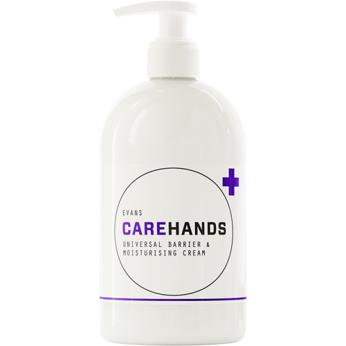 Evans Vanodine Hand Care & Dispensers Carehands Barrier & Moisturising Cream 500ml Box of 6)