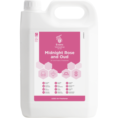 Evans Vanodine Air Fresheners Midnight Rose and Oud Air & Fabric Freshener 5 litre (Box of 2)