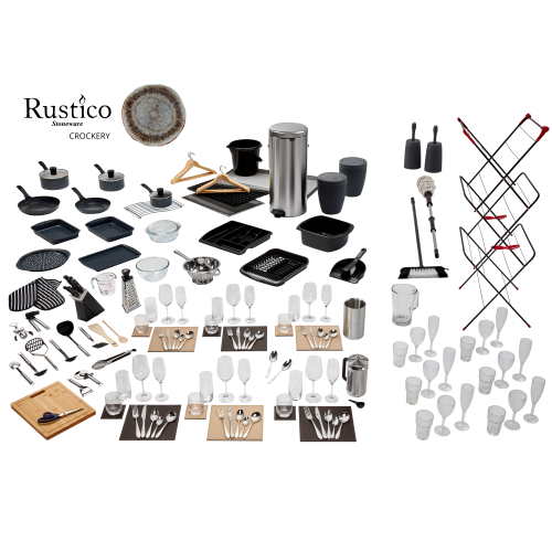 Elite Inventory Pack with Rustico Iris Crockery - 6 Berth