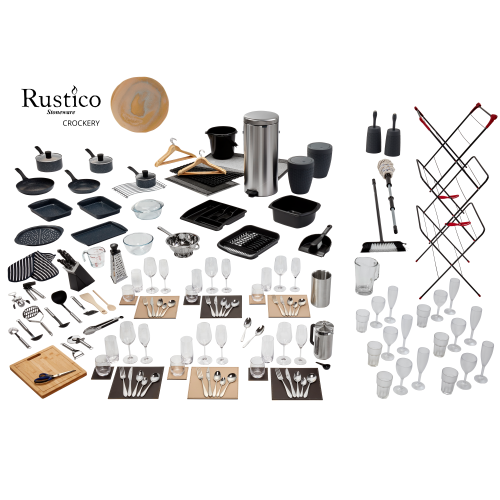 Elite Inventory Pack with Rustico Savanna Crockery - 6 Berth