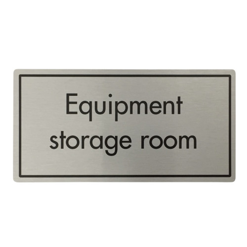 Metal Adhesive Equipment Room Door Sign 20 x 10cm (Box of 5)