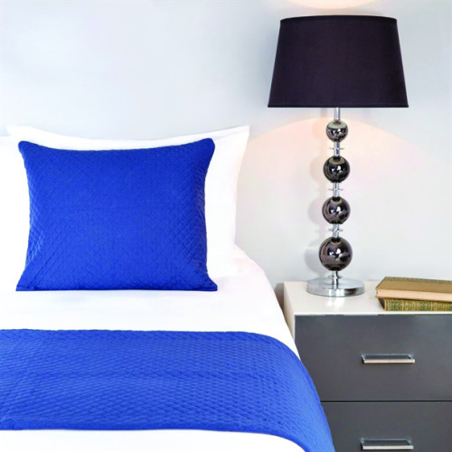 Regency Waffle Bed Runner - Superking in Denim