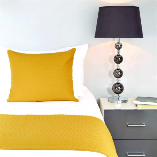 Regency Waffle Bed Runner - Superking in Ochre