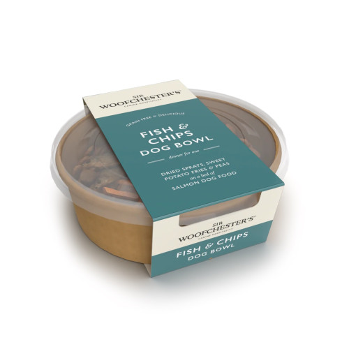 Sir Woofchester's Dog Dinners (Box of 6) - Fish & Chips Bowl