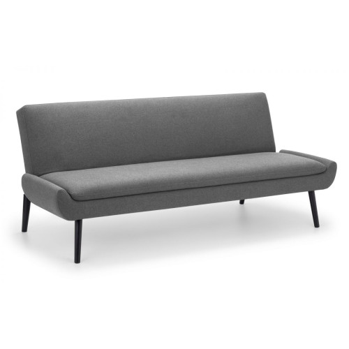 Gaudi Grey Velvet with a Black Leg Finish Curled Base Sofa Bed (D105 x W195 x H82)