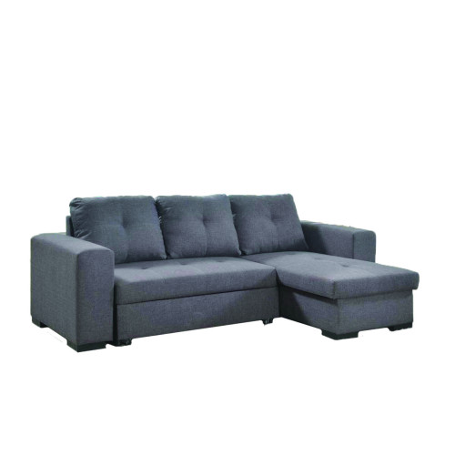 Gianni Grey Linen Corner Sofa & Sofa Bed (D163 x W250 x H91cm)