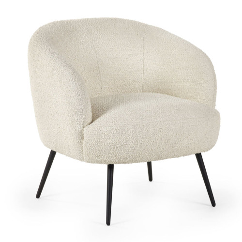 Gigi Ivory Boucle Accent Chair (D74 x W72 x H76.5cm)