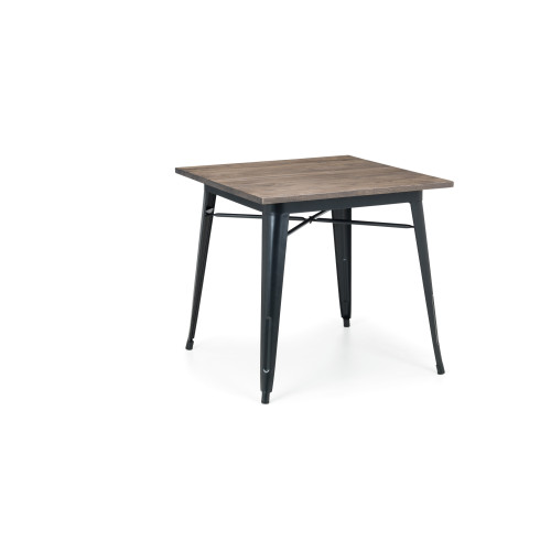 Grafton Mocha and Black Dining Table (D80 x W80 x H75cm)