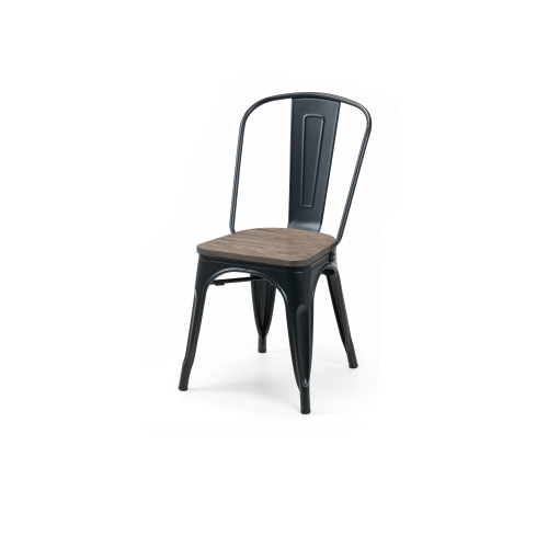 Set of 4 Grafton Mocha and Black Dining Chairs (D43 x W46 x H85cm)