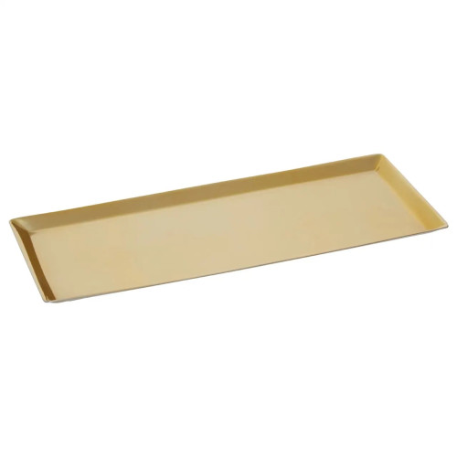 Gold Flat Stainless Steel Amenity Tray 20 x 15cm