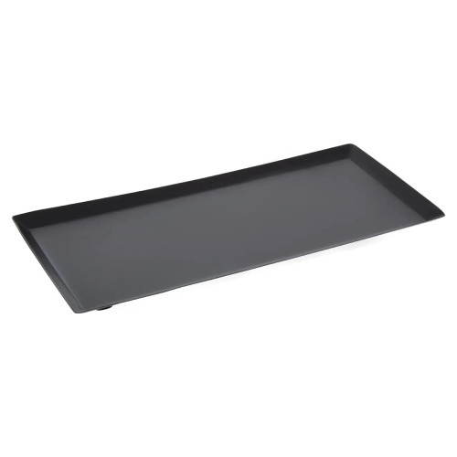 Black Flat Stainless Steel Amenity Tray 28 x 16cm