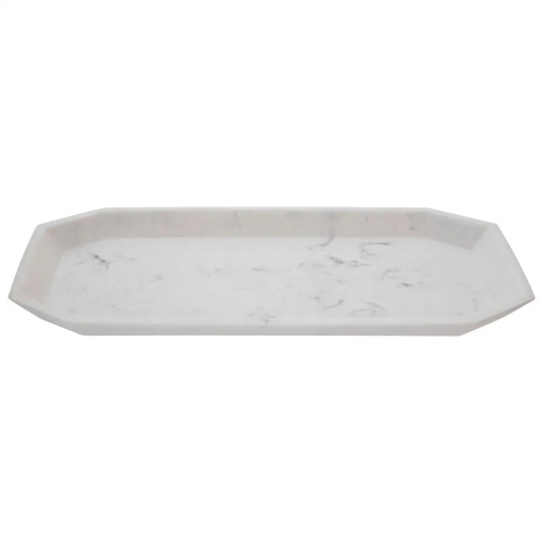 Riviera Polyresin Marble Effect Amenity Tray (H3 x W35 x D16cm)