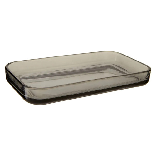 Ridley Smokey Glass Amenity Tray (H4 x W23 x D13cm)