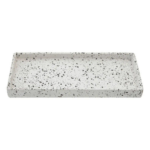 Mozie Concrete Speckled Effect Amenity Tray (H2.1 x W24.7 x D11cm) - Monochrome