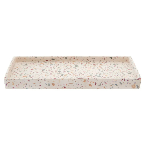 Mozie Concrete Speckled Effect Amenity Tray (H2.1 x W24.7 x D11cm) - Terrazzo