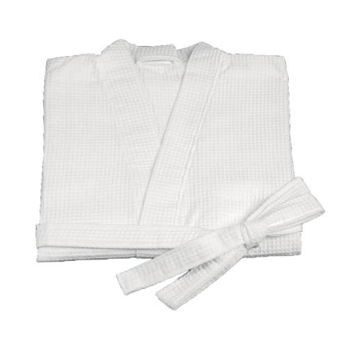 Chequers White Polycotton Large Robe 640g