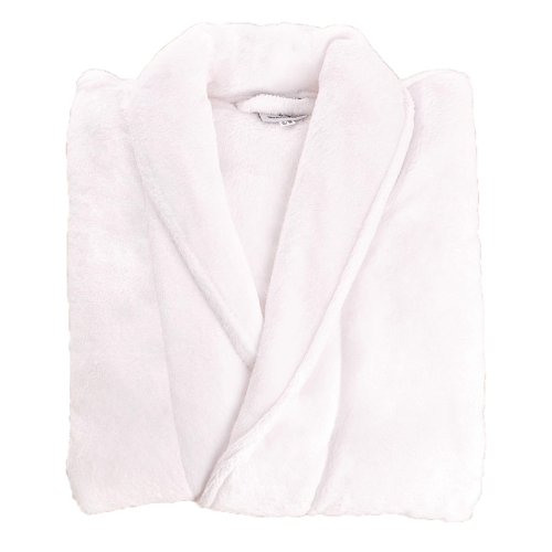 Vienna White Polyester Medium Robe 880g