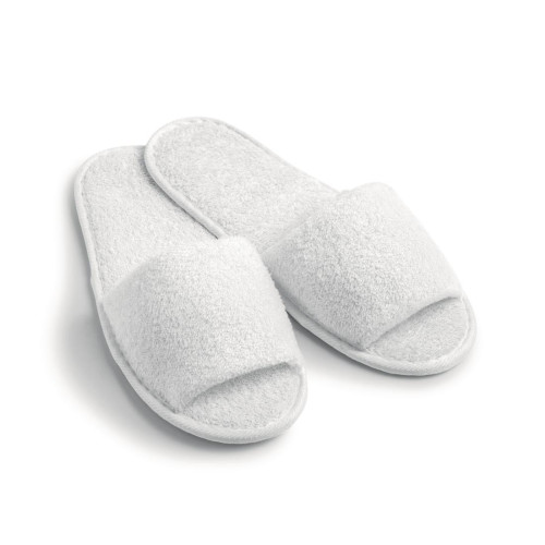 Cozy White Cotton Open Toe Slippers 80g (Box of 10)