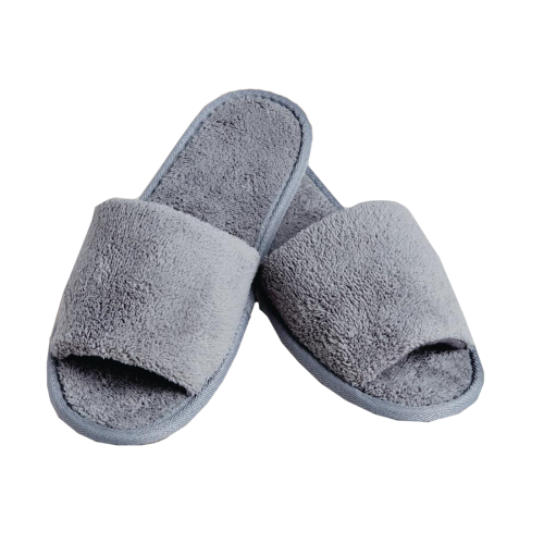 Vienna Grey Soft Polyester Open Toe Slippers 60g (Box of 10)