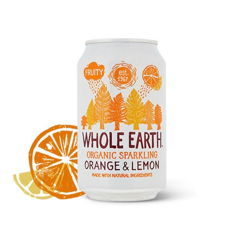 Whole Earth Sparkling Orange and Lemon Drink 330ml (Box of 24)