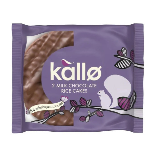 Kallo Milk Chocolate Topped Rice Cakes (Box of 30)