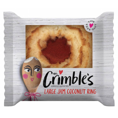 Mrs Crimble's Jam Coconut Ring GF Single Portion (Box of 24)