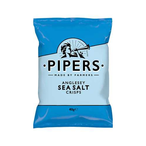 Pipers Sea Salt Crisps 40g (Box of 24)