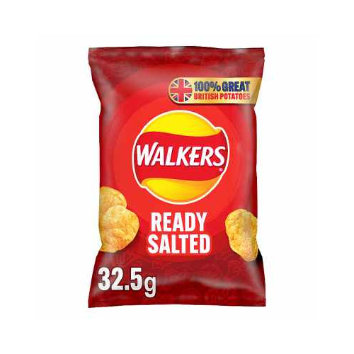 Walkers Ready Salted Crisps 32.5g (Box of 32)