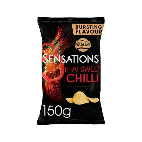 Walkers Sensations Thai Sweet Chilli Crisps 150g (Box of 12)