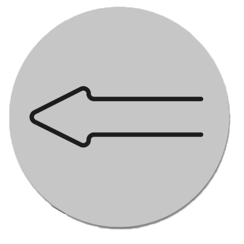 Laser Laminate Arrow Directional Sign 15cm - Silver