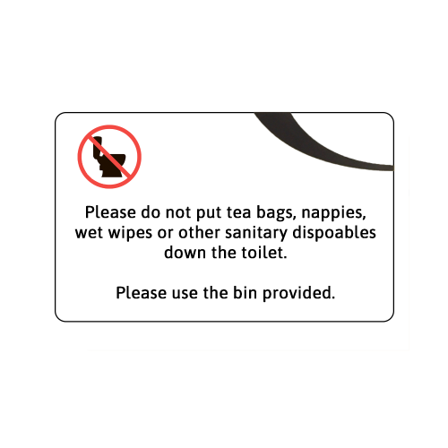 Bathroom Disposal Hygiene Tent 10 x 7cm (Box of 5) - White