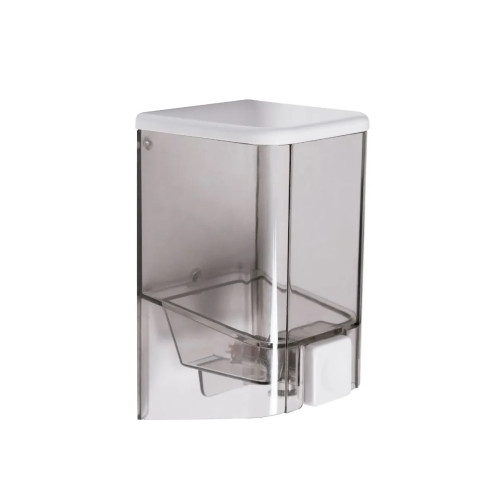 Croydex Transparent Liquid Soap Dispenser - White (H18 x W10 x D10cm)