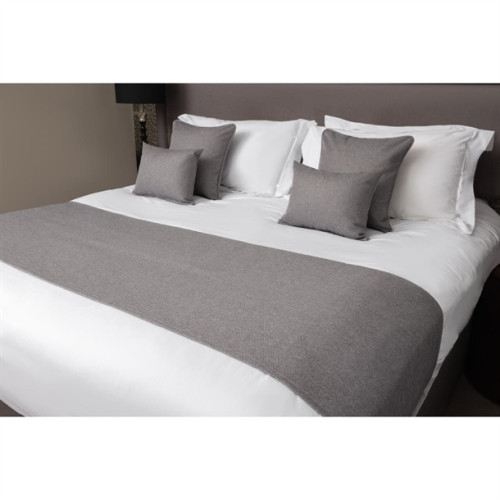 Comfort Windsor Texture Effect Finish Bed Runner Single 63 x 165cm - Pewter