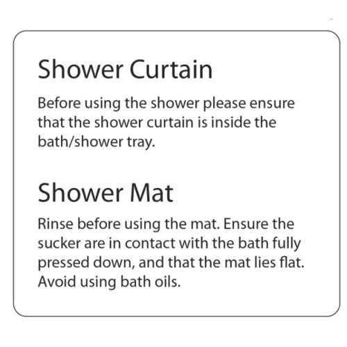 Clear Shower Curtain and Mat Sticker 8 x 7cm (Box of 5)