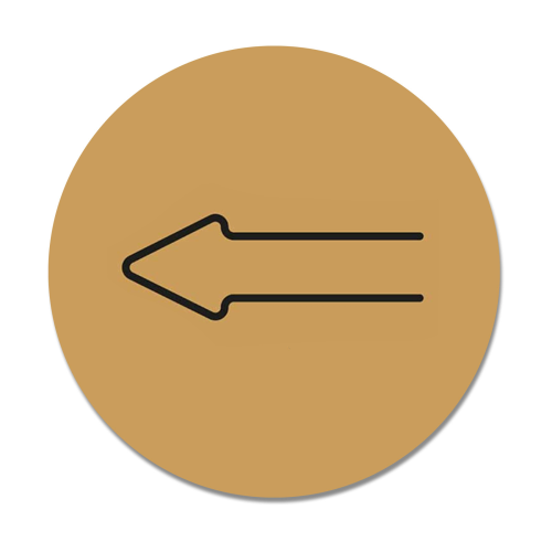 Laser Laminate Arrow Directional Sign 15cm - Gold
