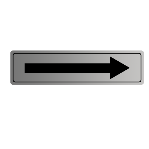Adhesive Arrow Direction Sign&Acirc;&nbsp;18 x 4cm - Silver