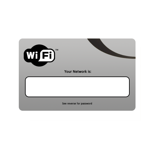 Silver Aluminium Free Wifi Tent Sign 10 x 7cm (Box of 5)