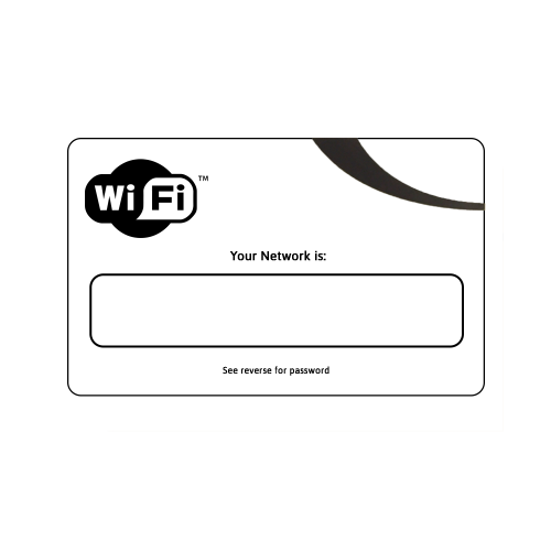 White Aluminium Free Wifi Tent Sign 10 x 7cm (Box of 5)