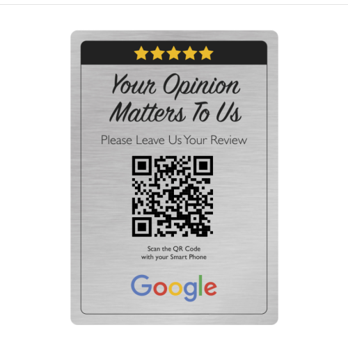 Please Leave Us A Review Google Sign 15 x 21cm (Box of 5)