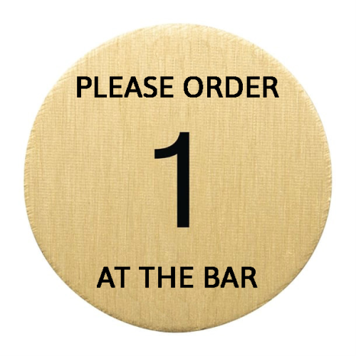 Gold Engraved Adhesive Order Number Disc 4cm (Box of 20)