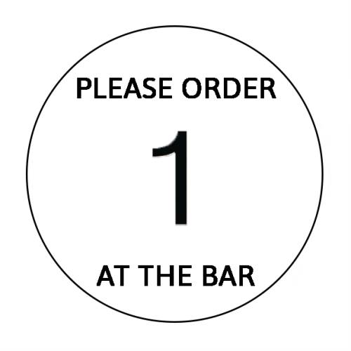 White Engraved Adhesive Order Number Disc 4cm (Box of 20)