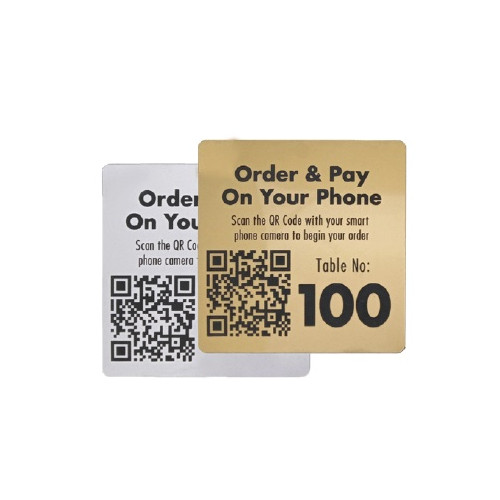 Self-Adhesive Backing Engraved Square Engraved QR Number 10cm (Box of 10)