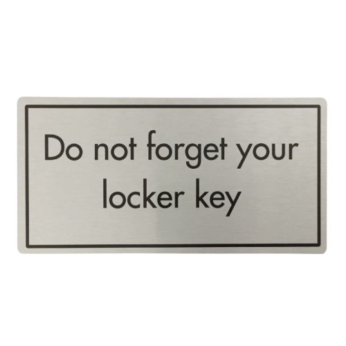 Metal Adhesive Locker Key Sign 20 x 10cm (Box of 5)